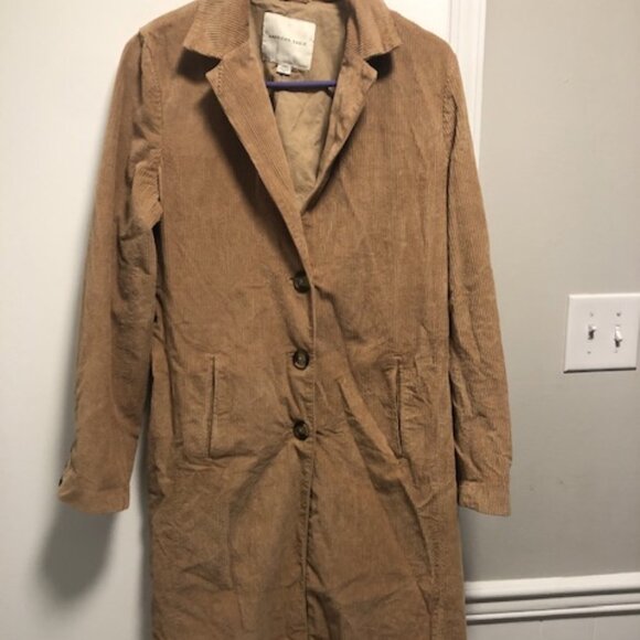 American Eagle Long Corduroy Coat - Picture 1 of 4
